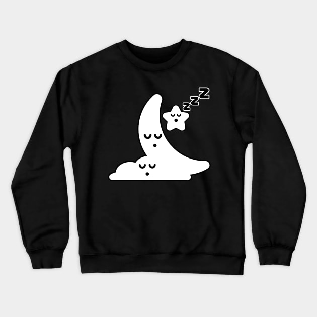 Sleepy Cloud Moon Star Crewneck Sweatshirt by nunachan